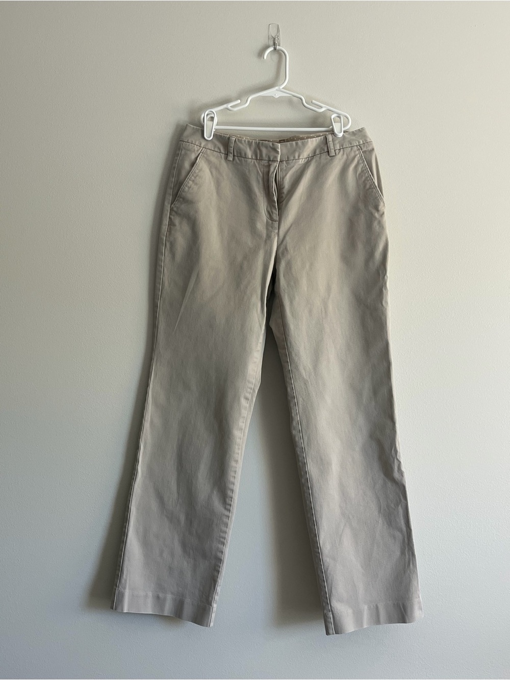 Talbots Stretch Straight-Leg Jeans in Light Beige